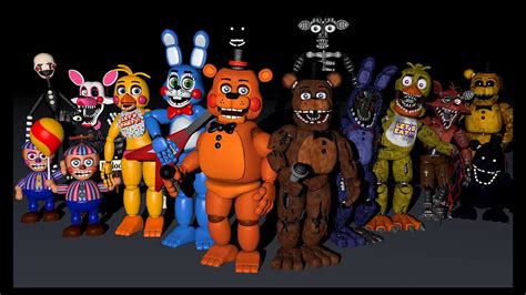 TODOS los ANIMATRÓNICOS de Five Nights At Freddy’s que ...